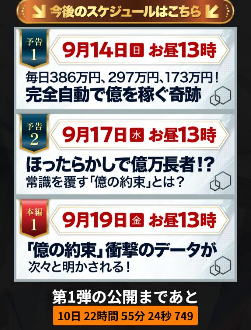 億の約束は詐欺か