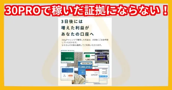 30PROの口座写真が怪しい