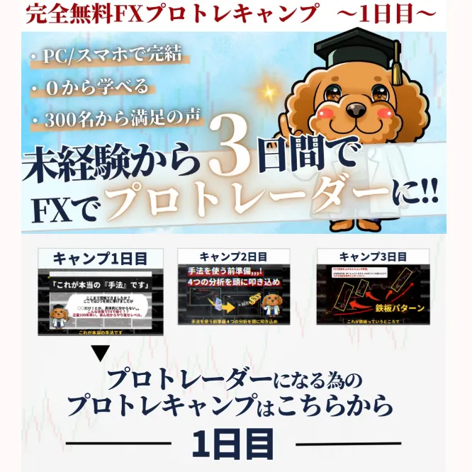 FXプロトレキャンプ3日のFX動画
